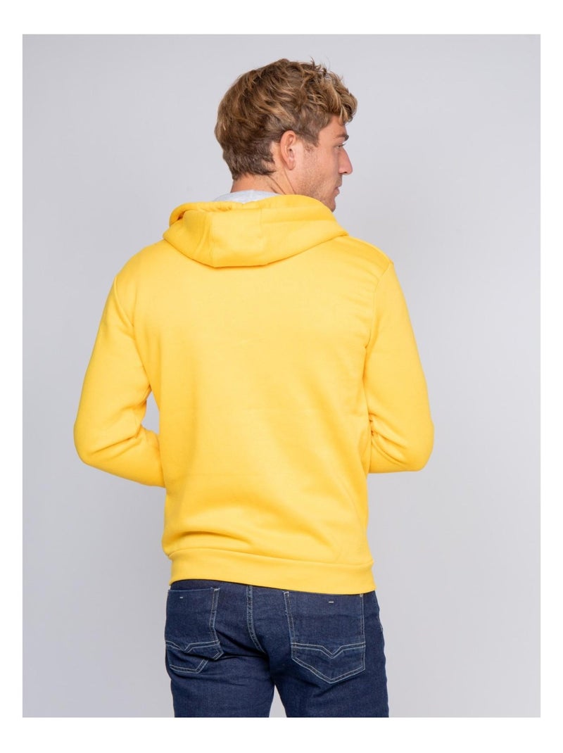 Sweat zippé capuche WAMS Jaune - Kiabi