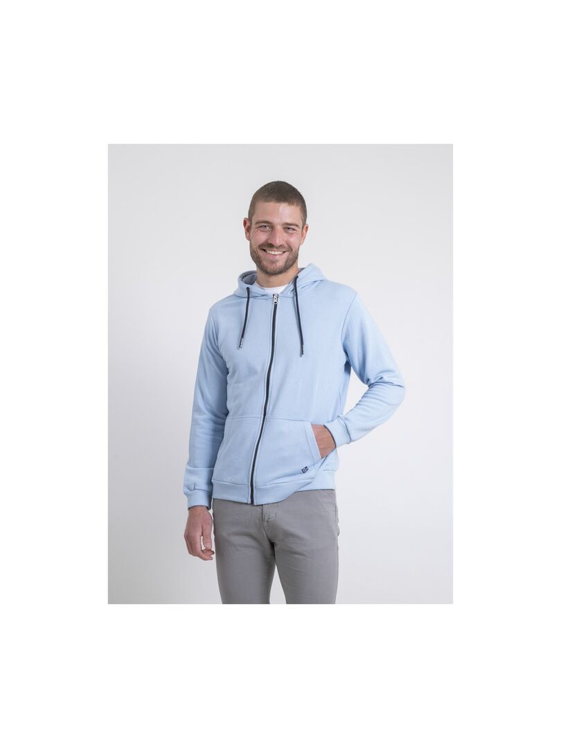 Sweat à capuche zippé logo GAP avec intérieur duvet bleu marine