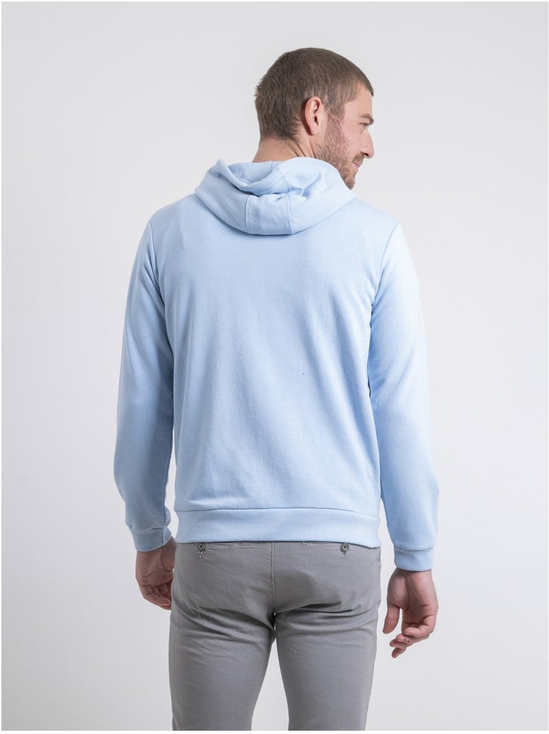Sweat zippé capuche WAMSAP Bleu ciel - Kiabi
