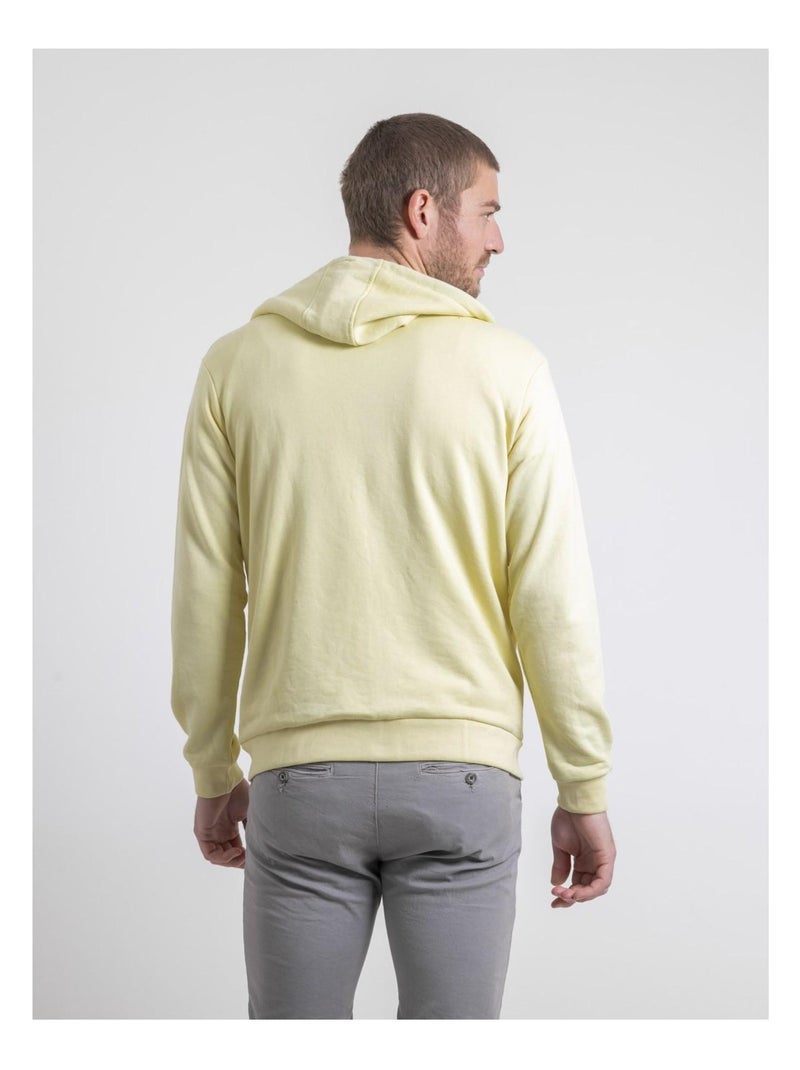 Sweat zippé capuche WAMSAP Jaune - Kiabi