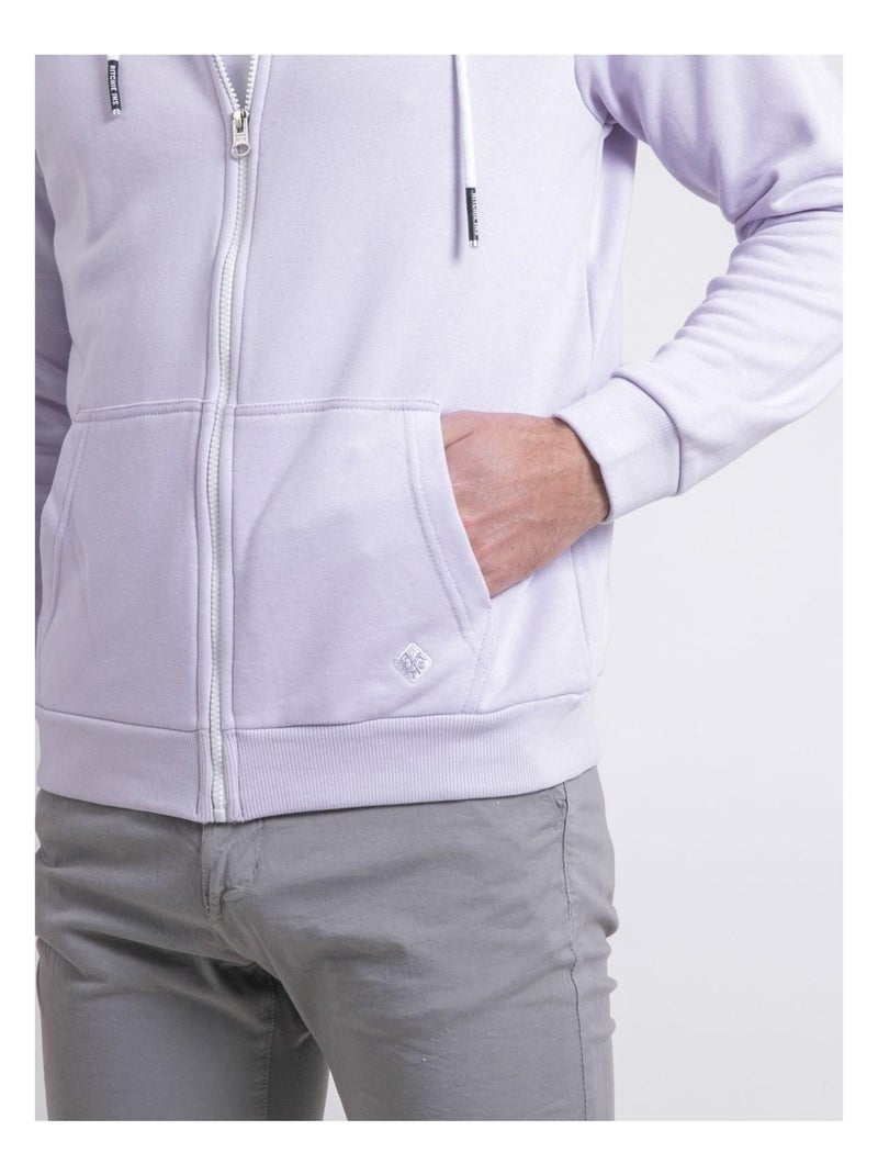 Sweat zippé capuche WAMSAP Violet - Kiabi