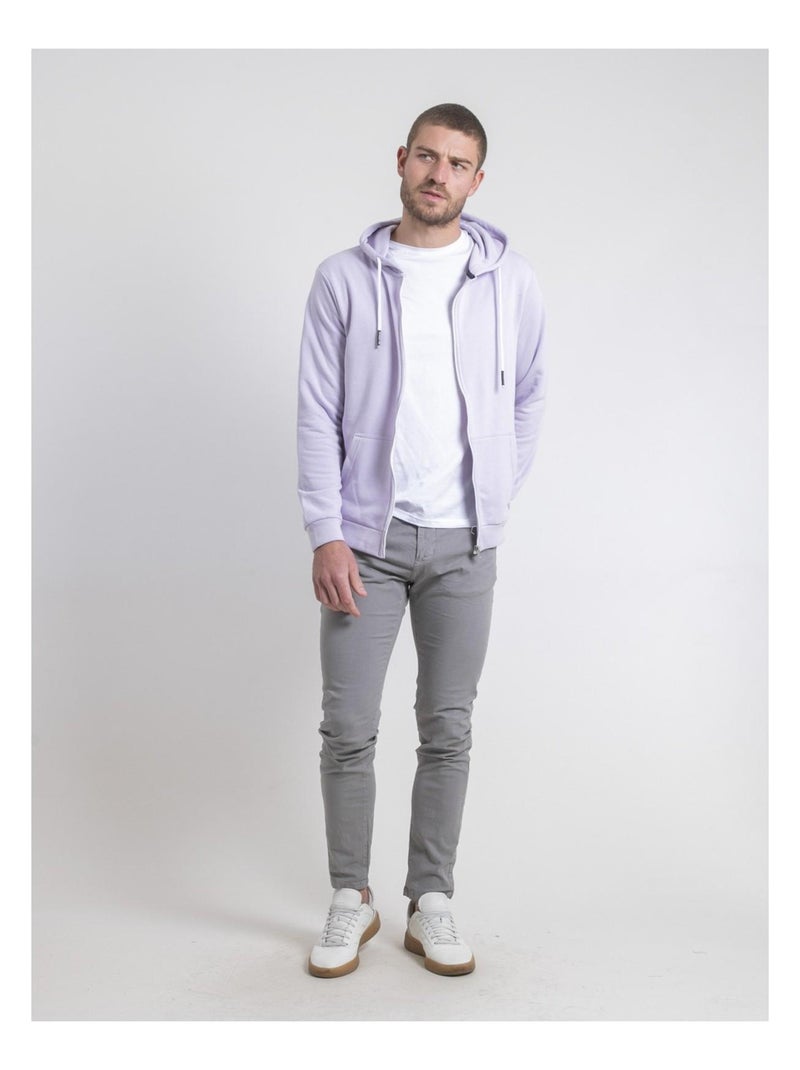 Sweat zippé capuche WAMSAP Violet - Kiabi