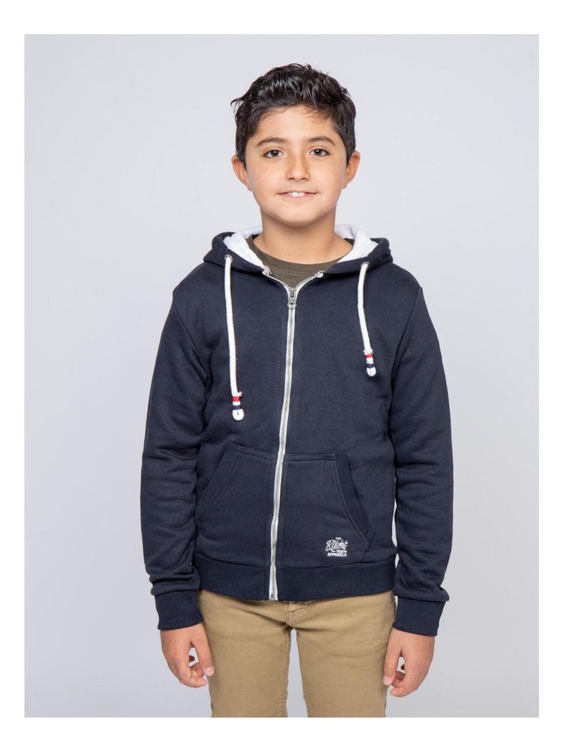Sweat zippé capuche WAMURAN-J Noir - Kiabi