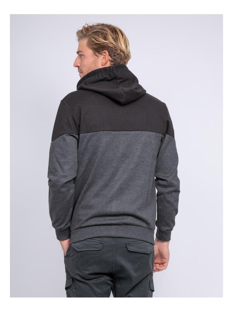 Sweat zippé capuche WICKER Noir - Kiabi