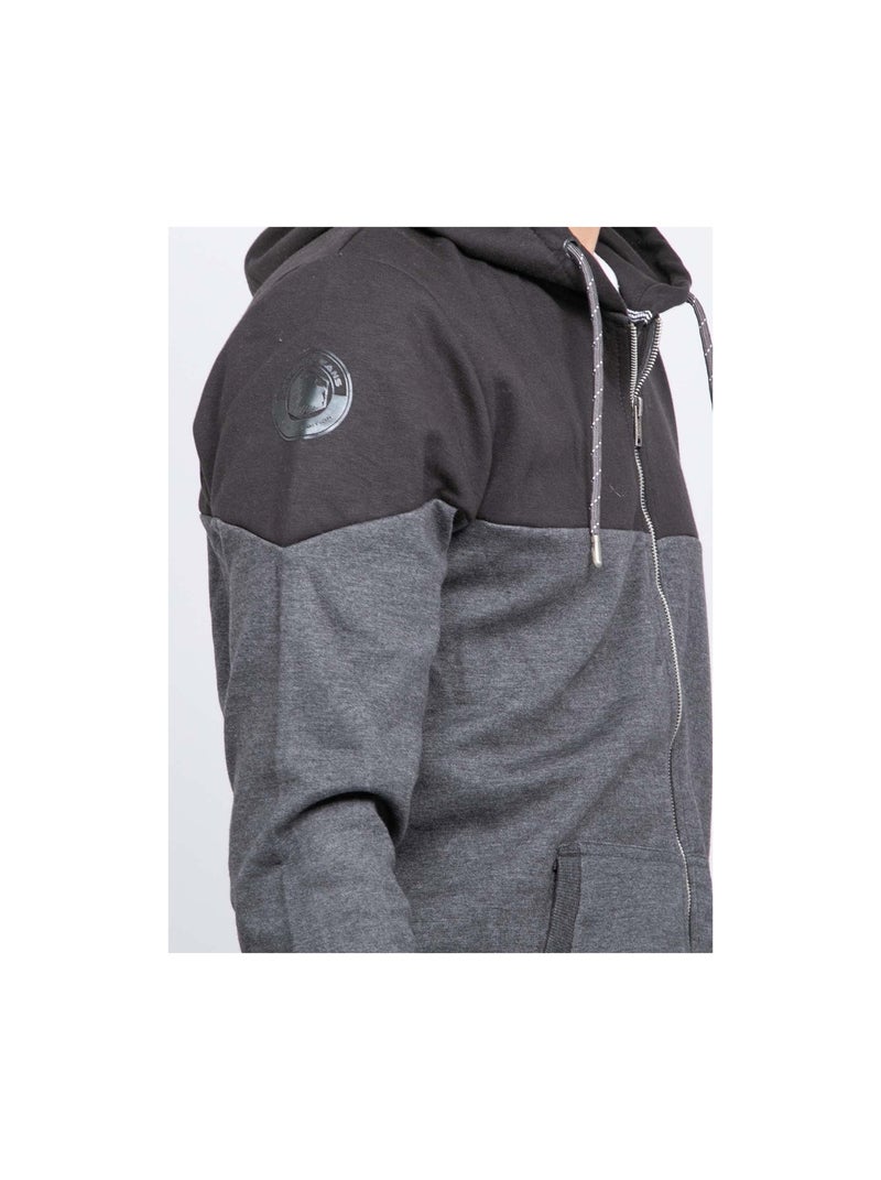 Sweat zippé capuche WICKER Noir - Kiabi