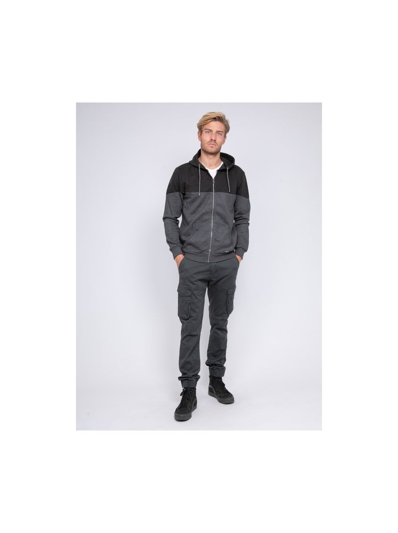 Sweat zippé capuche WICKER Noir - Kiabi