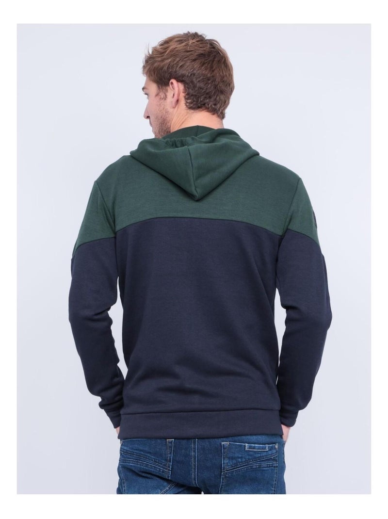 Sweat zippé capuche WICKER Vert - Kiabi