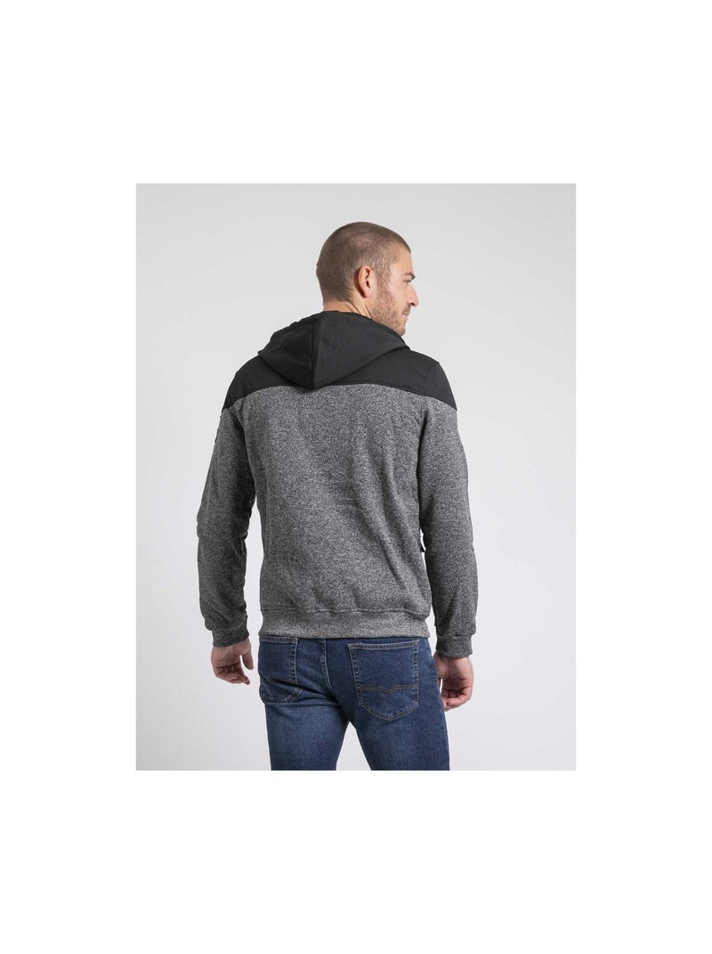 Sweat zippé capuche WILDOMAX gris anthracite - Kiabi