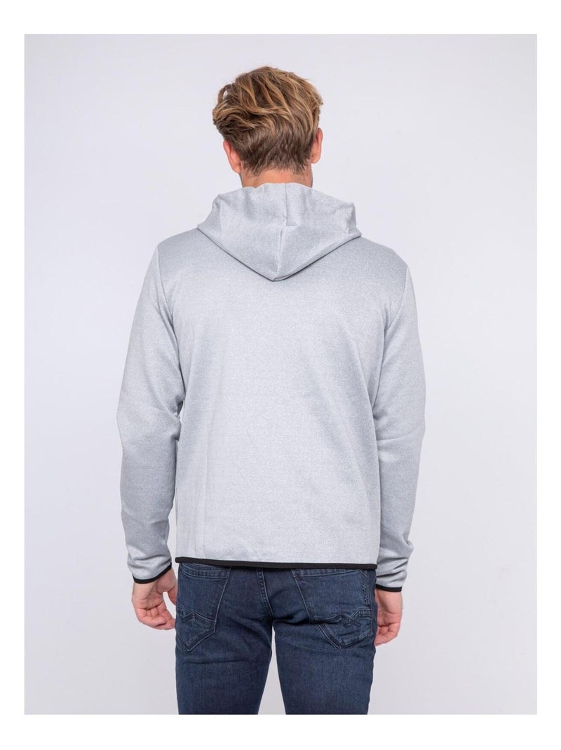 Sweat zippé capuche WOQUINA Gris - Kiabi