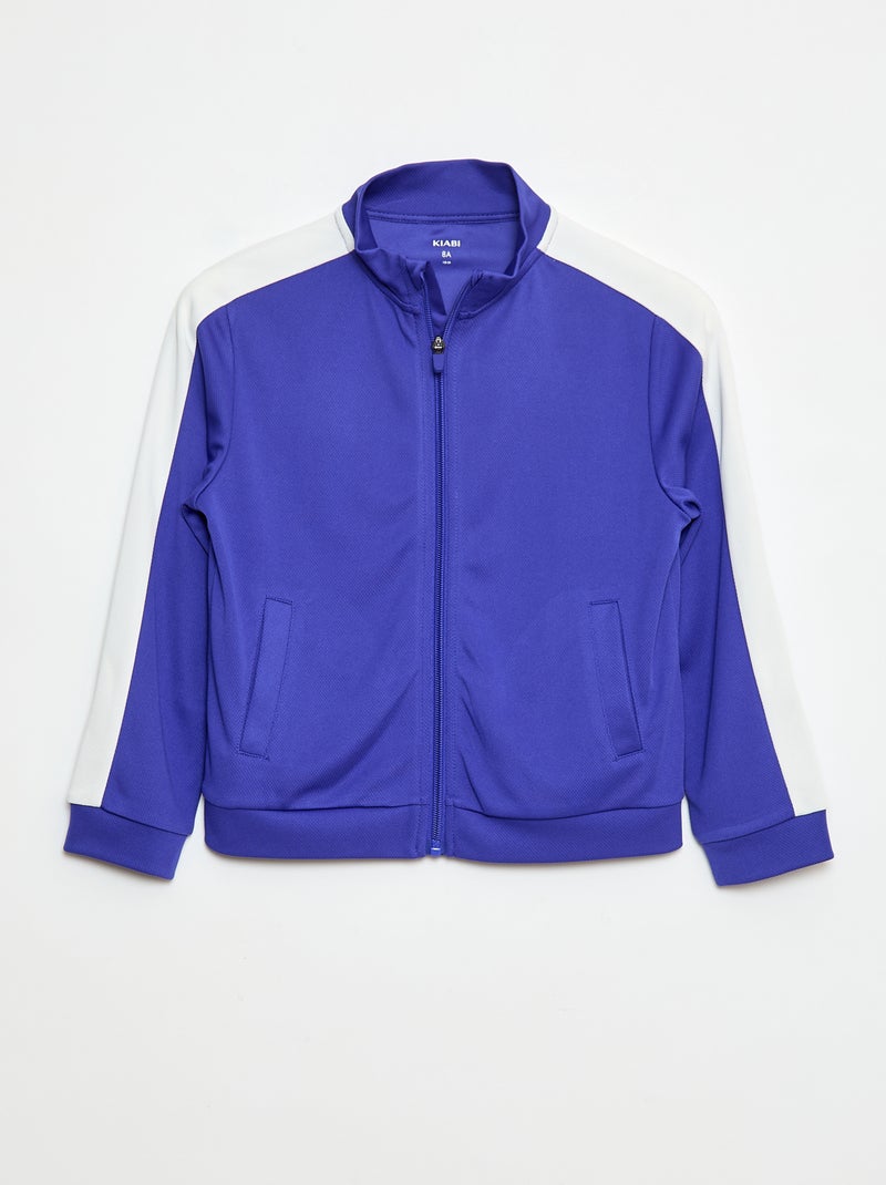 Sweat zippé col montant Bleu - Kiabi