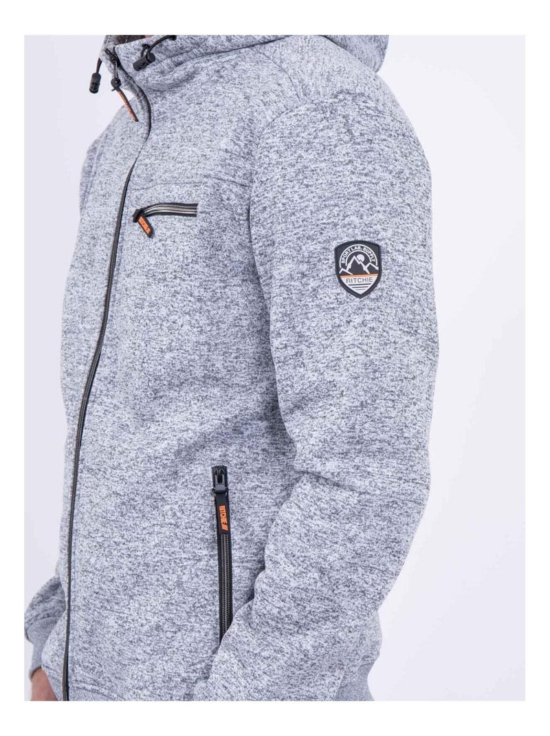 Sweat zippé col montant capuche WEMOVE Gris - Kiabi