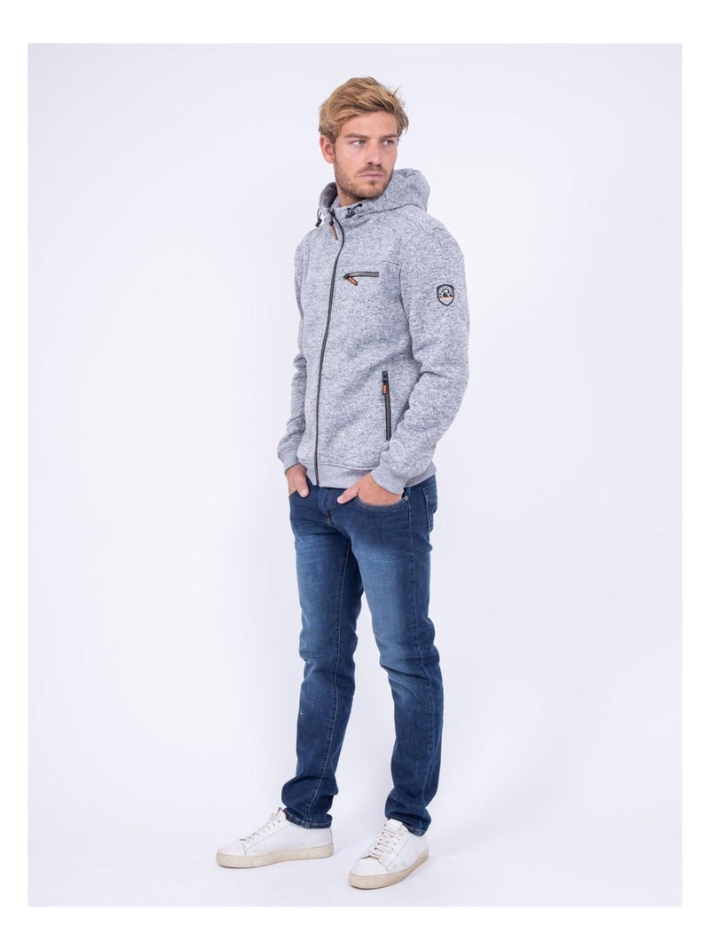 Sweat zippé col montant capuche WEMOVE Gris - Kiabi