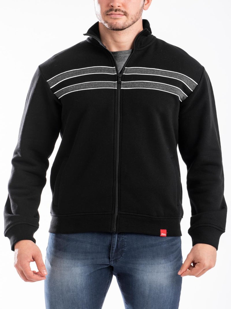 Sweat zippé col montant KRISTO  'Rica Lewis' Noir - Kiabi