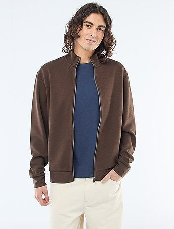 Sweat zippé col montant