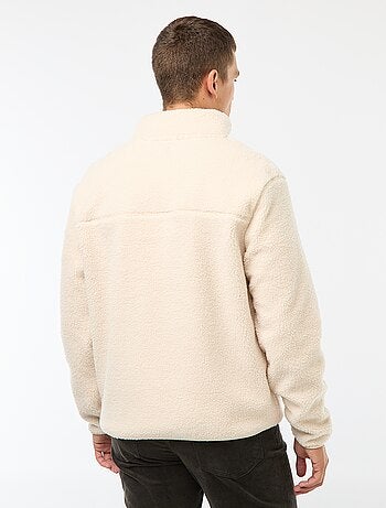 Sweat zippé col montant uni