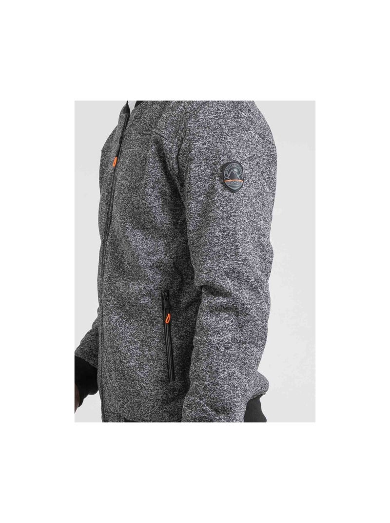 Sweat zippé col montant WALTAREK Gris - Kiabi