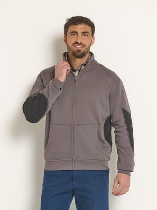 Sweat zippé confort col montant