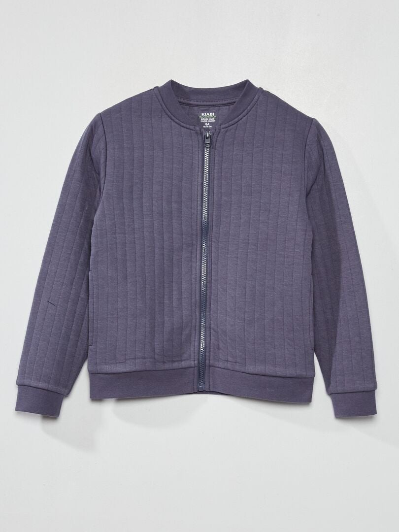 Sweat fille zippé en maille peluche