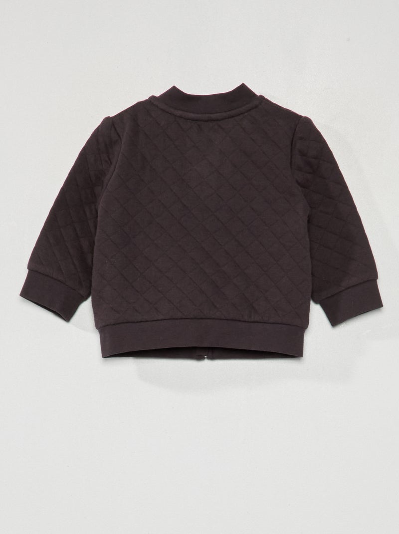 Sweat Zippé Intégral Femme Gap Gris Coton – Taille XS – Matelassé, Très Bon état