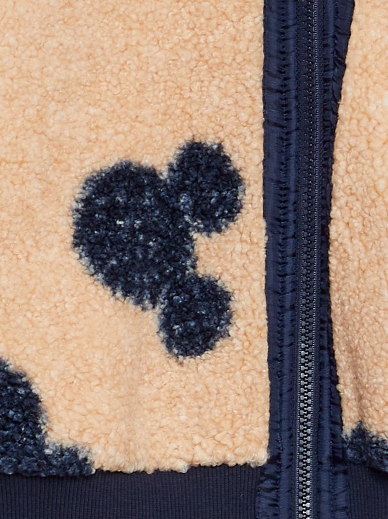 Sweat zippé effet moutonné 'Mickey' 'Disney' Beige - Kiabi