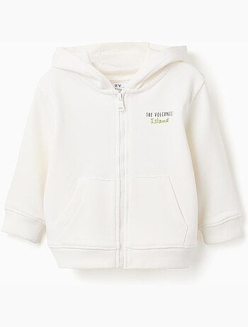 Sweat zippé en coton à capuche Cactus Garden