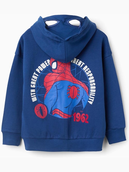 Sweat zippé en coton à capuche et imprimé Spider-Man - Kiabi