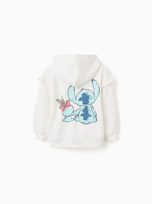 Sweat zippé en coton à capuche et imprimés Stitch - Kiabi