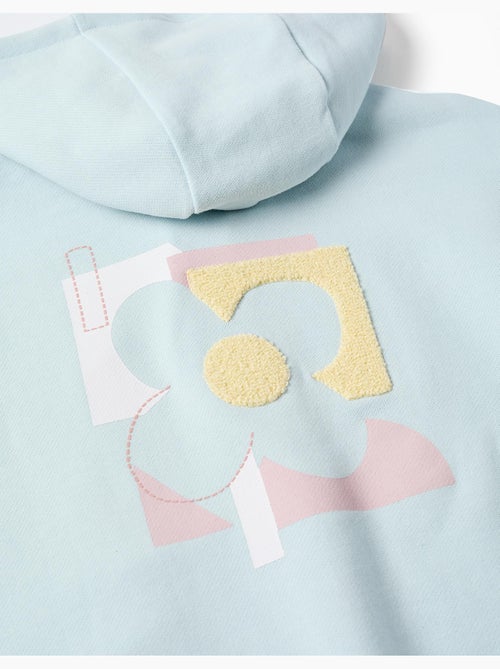 Sweat zippé en coton avec capuche et imprimé fleur - Kiabi Sweat zippé en coton avec capuche et imprimé fleur - Kiabi