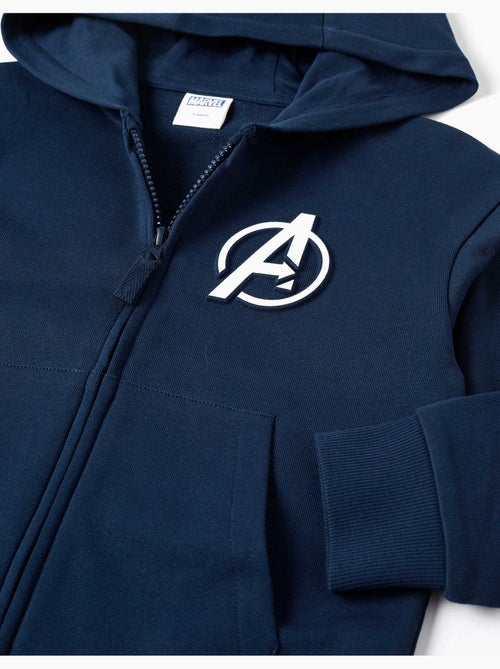 Sweat zippé en coton avec capuche et imprimés Avengers - Kiabi