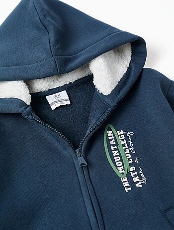 Sweat zippé en coton peigné à capuche Arts College