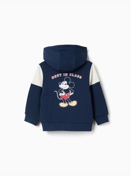 Sweat zippé en coton peigné à capuche et imprimés mickey - Kiabi Sweat zippé en coton peigné à capuche et imprimés mickey - Kiabi