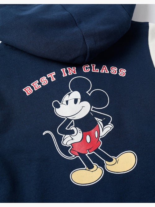 Sweat zippé en coton peigné à capuche et imprimés mickey - Kiabi Sweat zippé en coton peigné à capuche et imprimés mickey - Kiabi