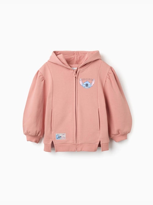 Sweat zippé en coton peigné en molleton avec capuche et imprimés Stitch - Kiabi Sweat zippé en coton peigné en molleton avec capuche et imprimés Stitch - Kiabi