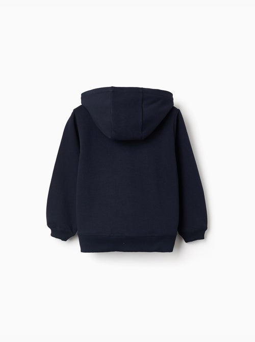 Sweat zippé en molleton à capuche avec M brodé - Kiabi