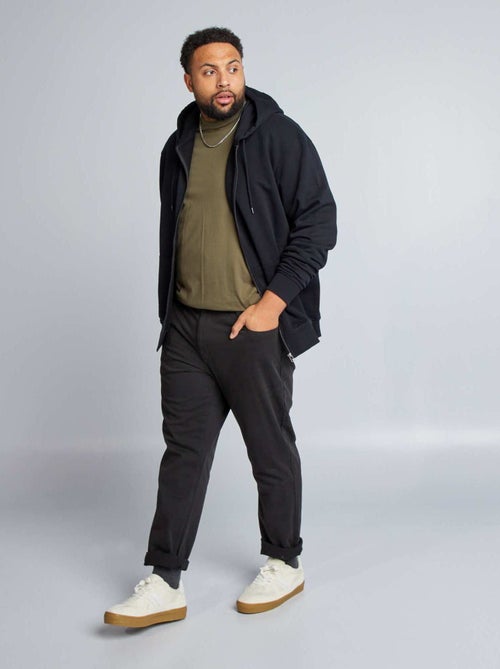 Sweat zippé en molleton à capuche - Kiabi