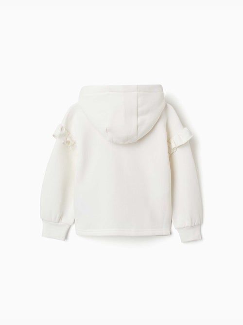 Sweat zippé en molleton avec capuche et doublure en coton peigné - Kiabi Sweat zippé en molleton avec capuche et doublure en coton peigné - Kiabi