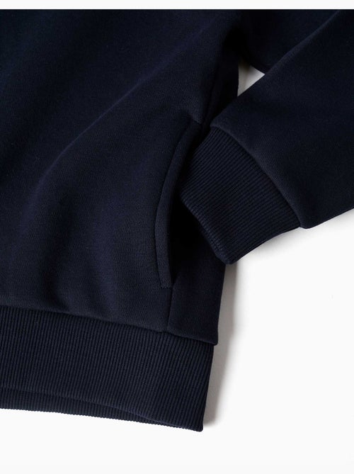 Sweat zippé en molleton avec capuche et doublure en coton peigné - Kiabi Sweat zippé en molleton avec capuche et doublure en coton peigné - Kiabi