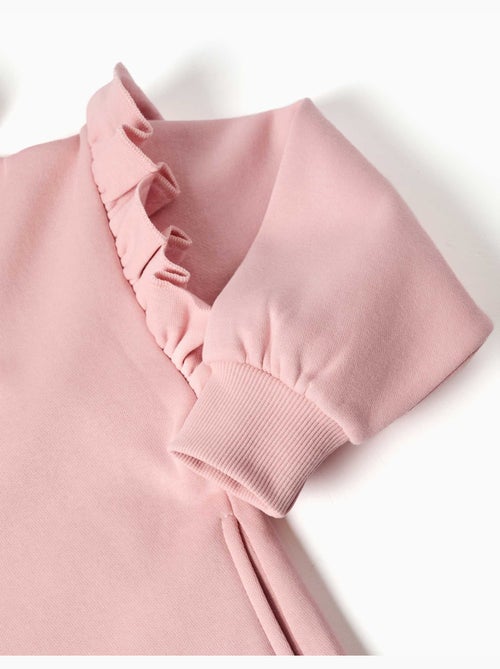Sweat zippé en molleton avec capuche et doublure en coton peigné - Kiabi