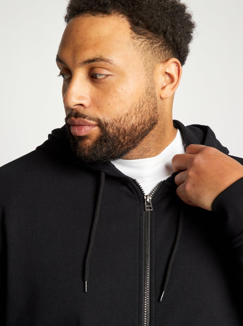 Sweat zippé en molleton avec capuche - Kiabi