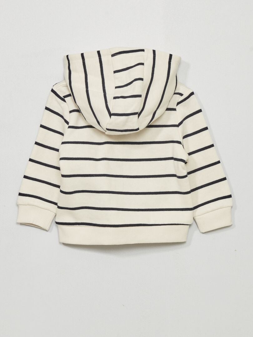 Sweat zippé en molleton Blanc - Kiabi