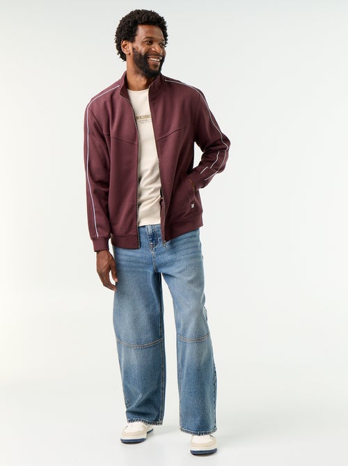 Sweat zippé en molleton - Kiabi