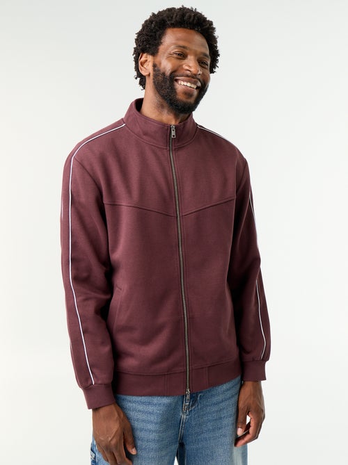 Sweat zippé en molleton - Kiabi