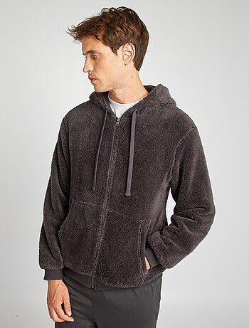 Sweat zippé en sherpa