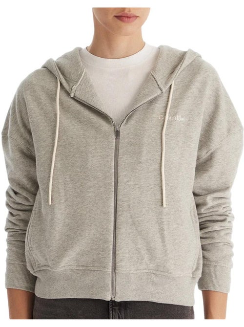 Sweat Zippé Femme Calvin Klein Jeans Full - Kiabi Sweat Zippé Femme Calvin Klein Jeans Full - Kiabi