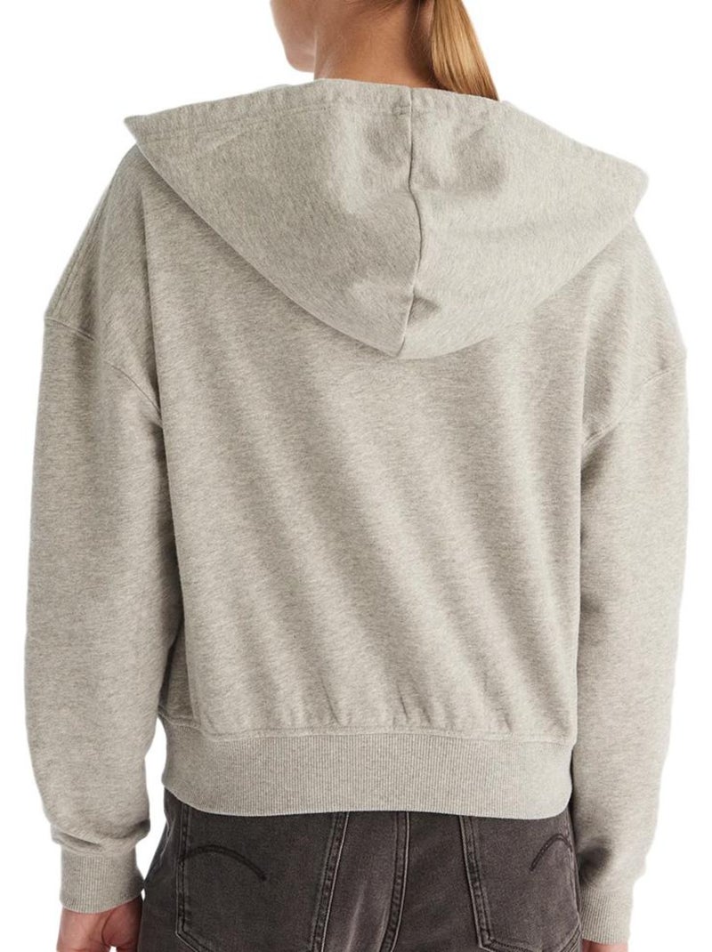 Sweat zippé femme calvin klein jeans Gris Argenté - Kiabi