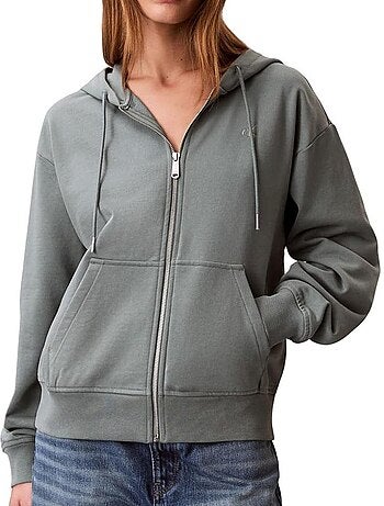 Sweat Zippé Femme Calvin Klein Jeans