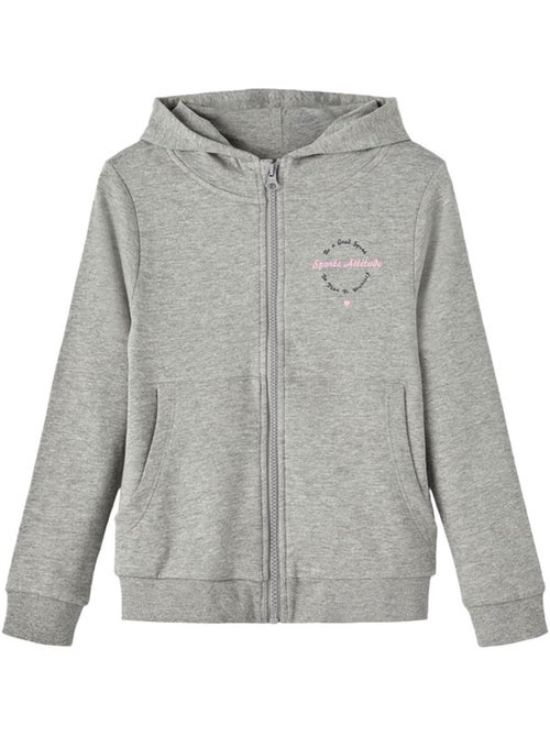 Sweat zippé Fille Name It - Kiabi