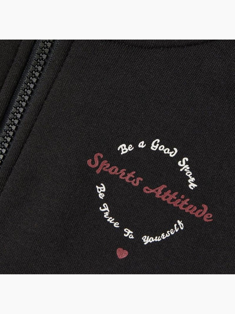 Sweat zippé Fille Name It Noir - Kiabi