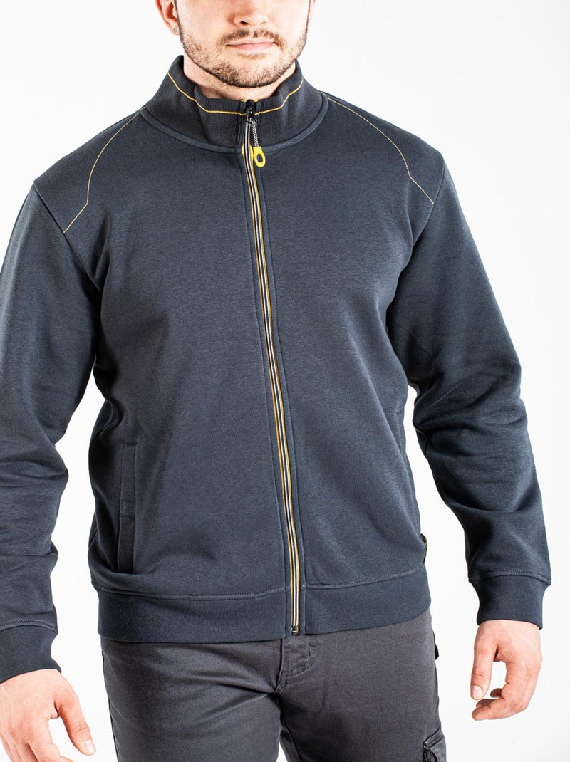 Sweat zippé FULLZIP 'Rica Lewis' Gris - Kiabi