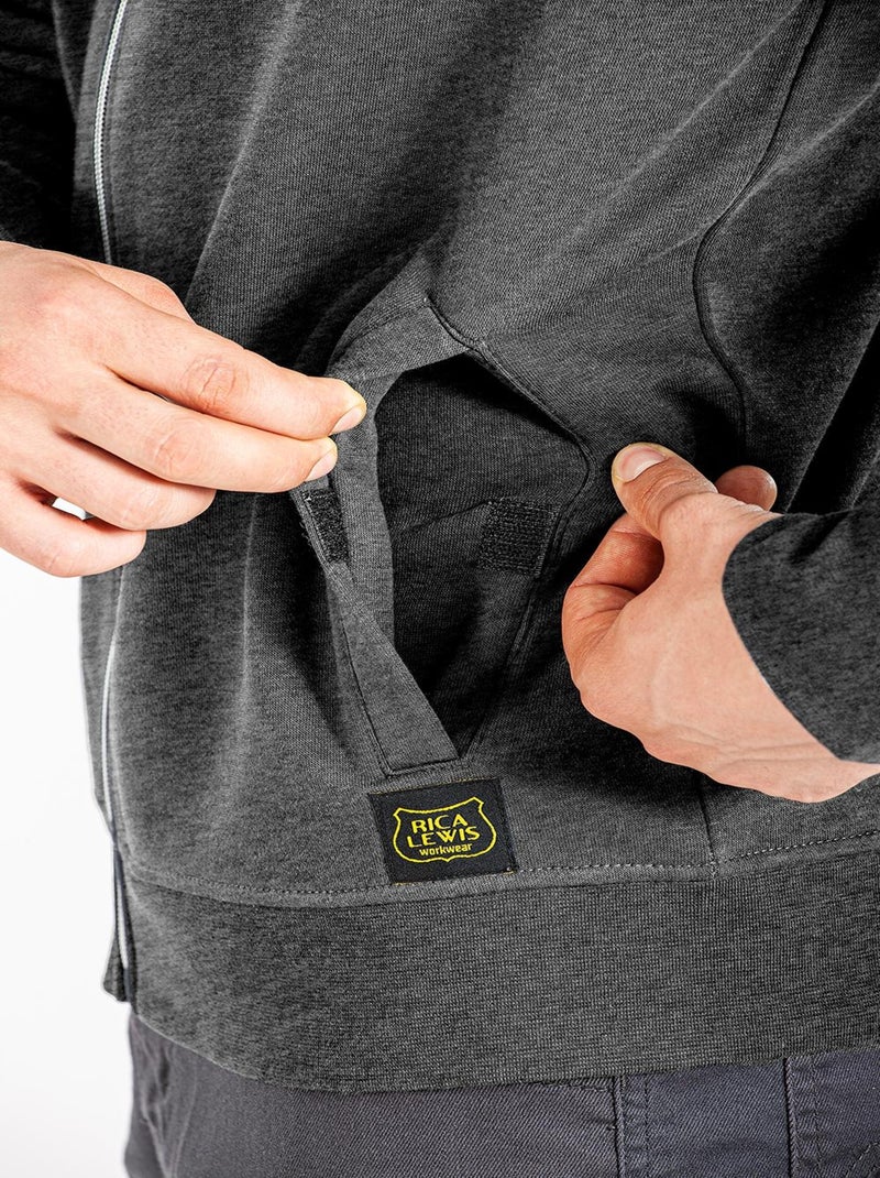 Sweat zippé FULLZIP 'Rica Lewis' Gris chiné - Kiabi